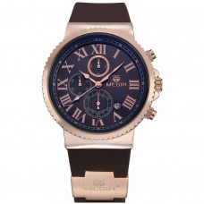 Годинник Megir Gold Black Brown MG3007