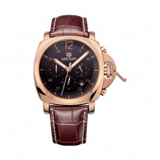Годинник Megir Gold Black Brown MG3006
