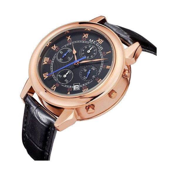 Годинник Megir Gold Black MG2013 - 3487719