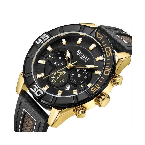 Годинник Megir Gold Black MG2066 - 3487723