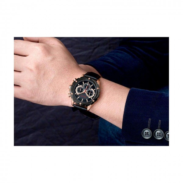 Годинник Megir Gold Black MG2070 - 3487724