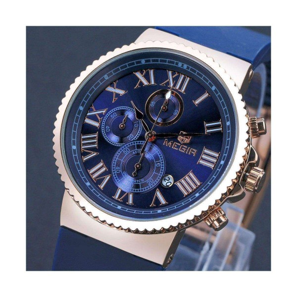 Годинник Megir Gold Blue MG3007 - 3487727 Годинник Megir Gold Blue MG3007 - 3487727
