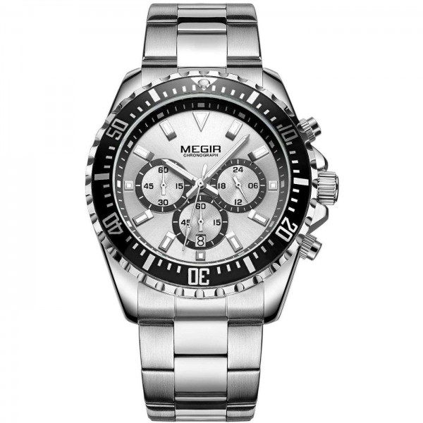 Часы Megir Silver Black Black MG2064 SS - 3487738