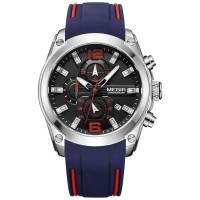 Часы Megir Silver Black Blue MG2063