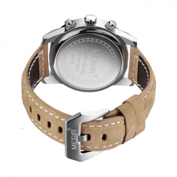 Часы Megir Silver Black Brown MG2026 - 3487740