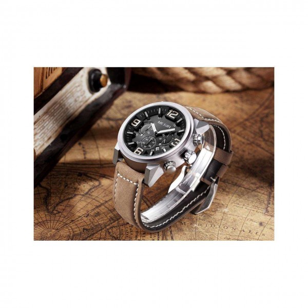Часы Megir Silver Black Brown MG3010 - 3487741