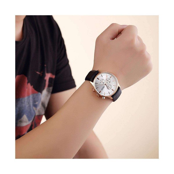 Часы Megir Silver Black MG2011 - 3487742