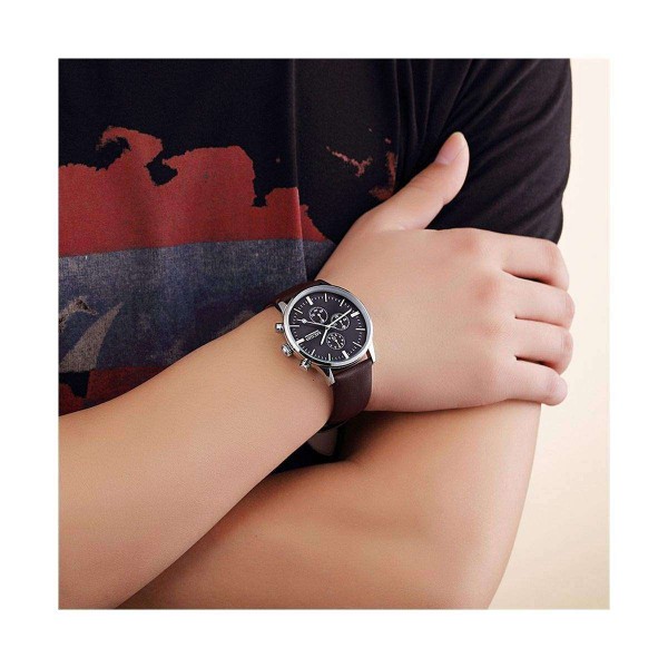 Часы Megir Silver Black MG2011 - 3487742