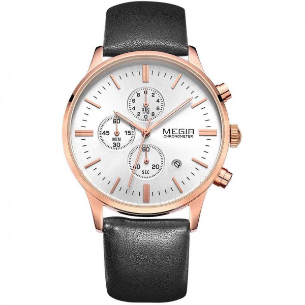 Часы Megir Silver Black MG2011 - 3487742