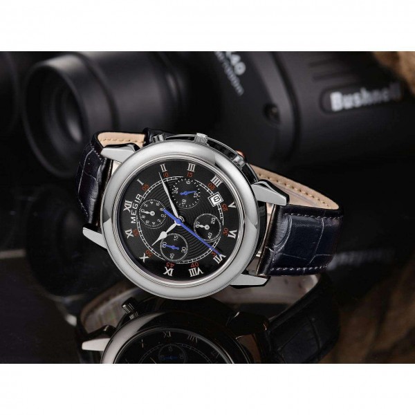 Часы Megir Silver Black MG2013 - 3487743 Часы Megir Silver Black MG2013 - 3487743