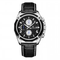 Часы Megir Silver Black MG2015