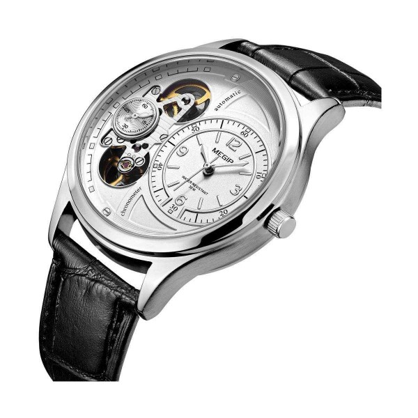 Часы Megir Silver Black MG2017 - 3487745 Часы Megir Silver Black MG2017 - 3487745