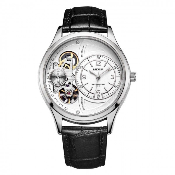 Часы Megir Silver Black MG2017 - 3487745