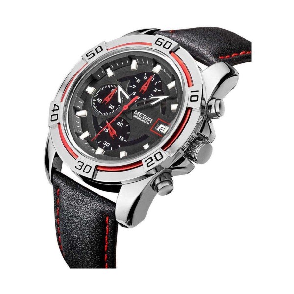 Часы Megir Silver Black MG2023 - 3487746