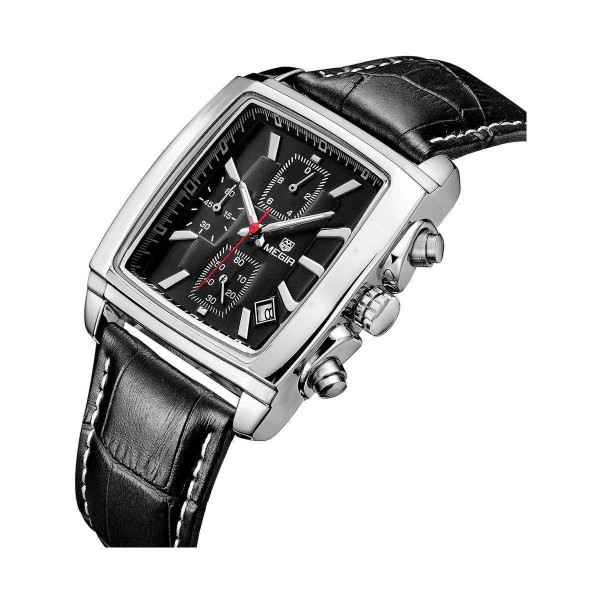 Часы Megir Silver Black MG2028 - 3487747