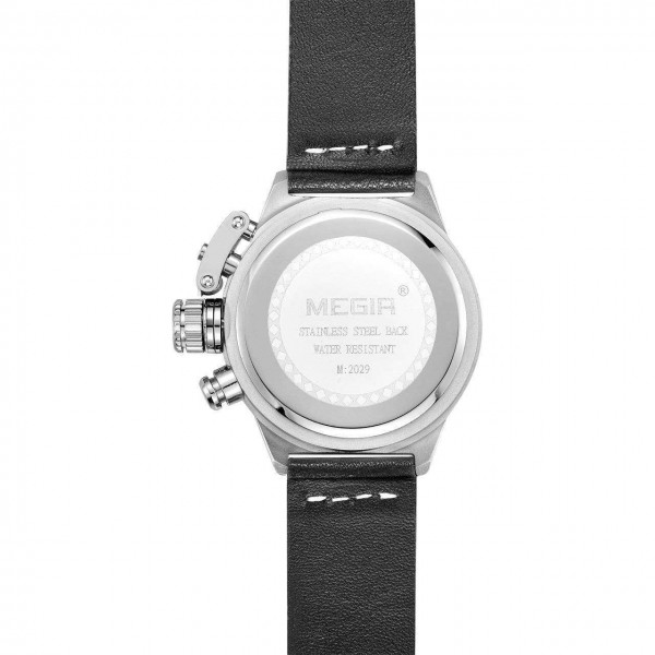 Часы Megir Silver Black MG2029 - 3487748 Часы Megir Silver Black MG2029 - 3487748