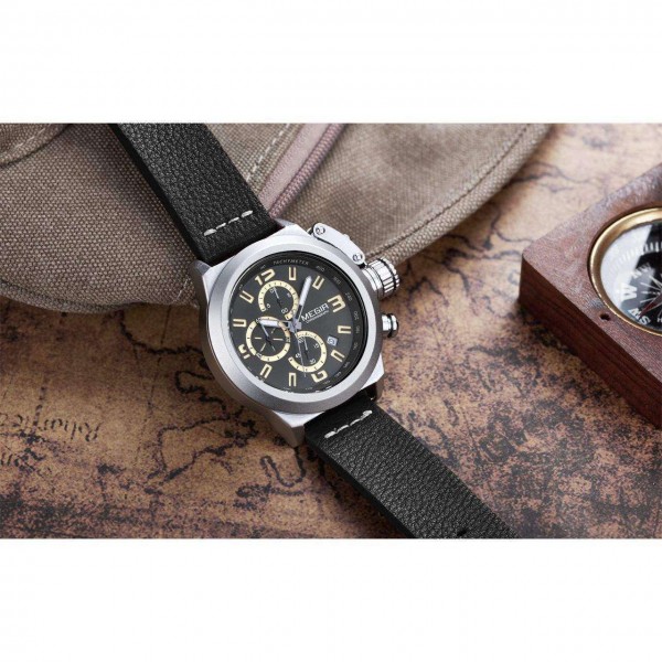 Часы Megir Silver Black MG2029 - 3487748 Часы Megir Silver Black MG2029 - 3487748