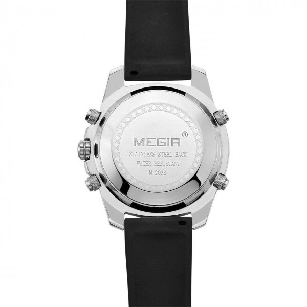 Часы Megir Silver Black MG2038 - 3487749