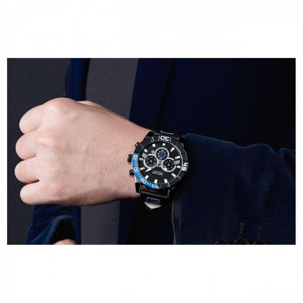 Годинник Megir Blue Black MG2066 - 3487750