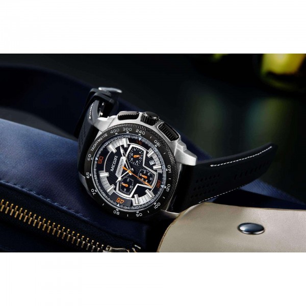 Годинник Megir Silver Black MG2056 - 3487754