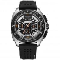 Годинник Megir Silver Black MG2056