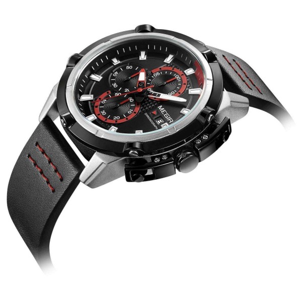 Годинник Megir Silver Black MG2062 - 3487755