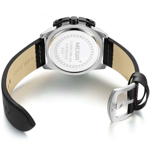 Годинник Megir Silver Black MG2062 - 3487755