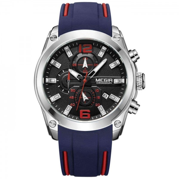 Годинник Megir Silver Black MG2063 - 3487756