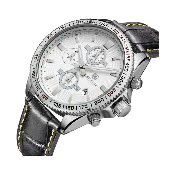 Годинник Megir Silver Black MG3001 - 3487757