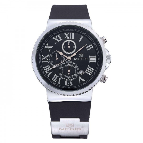 Годинник Megir Silver Black MG3007 - 3487759 Годинник Megir Silver Black MG3007 - 3487759