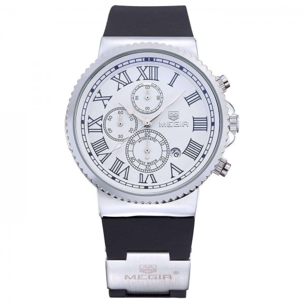 Годинник Megir Silver Black MG3007 - 3487759