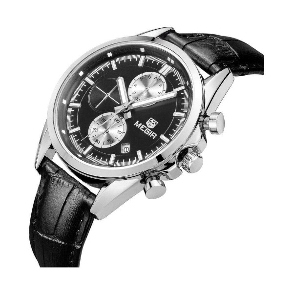 Годинник Megir Silver Black MG5005 - 3487760