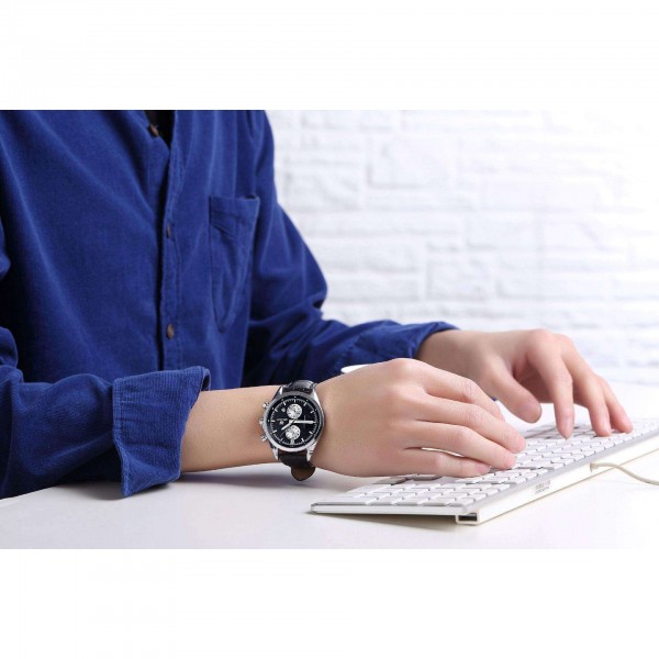 Годинник Megir Silver Black MG5005 - 3487760