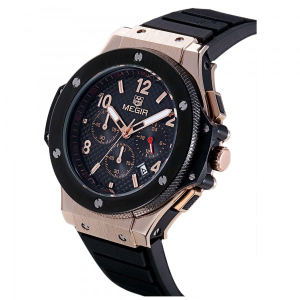 Годинник Megir Gold Black MG3002G - 3487761 Годинник Megir Gold Black MG3002G - 3487761