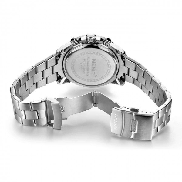 Годинник Megir Silver Black Silver MG2030 SS - 3487763