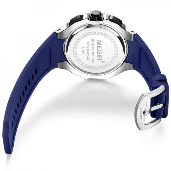 Часы Megir Black Blue MG2053 - 3487764