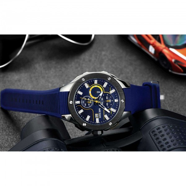 Часы Megir Black Blue MG2053 - 3487764