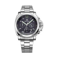 Часы Megir Silver Black Silver MG3006 SS