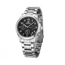 Годинник Megir Silver Black Silver MG5007 SS