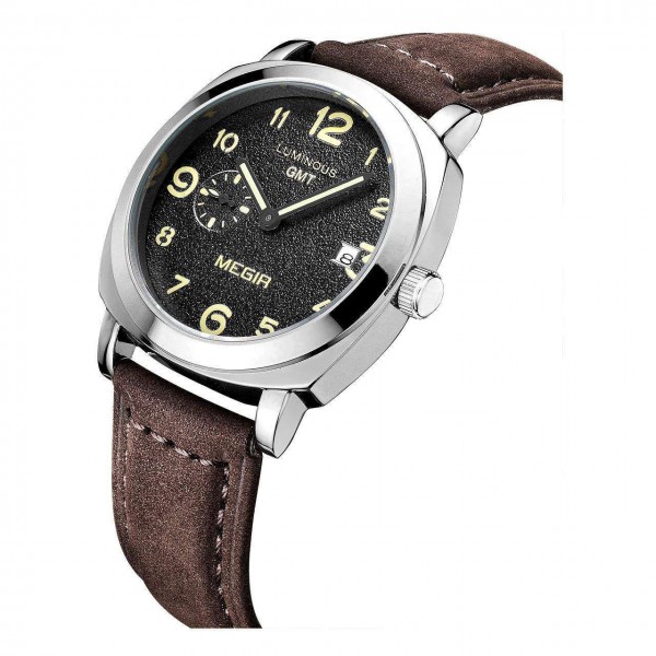 Годинник Megir Silver Brown MG1046 - 3487769