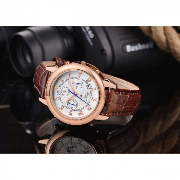 Годинник Megir Silver Brown MG2013 - 3487770