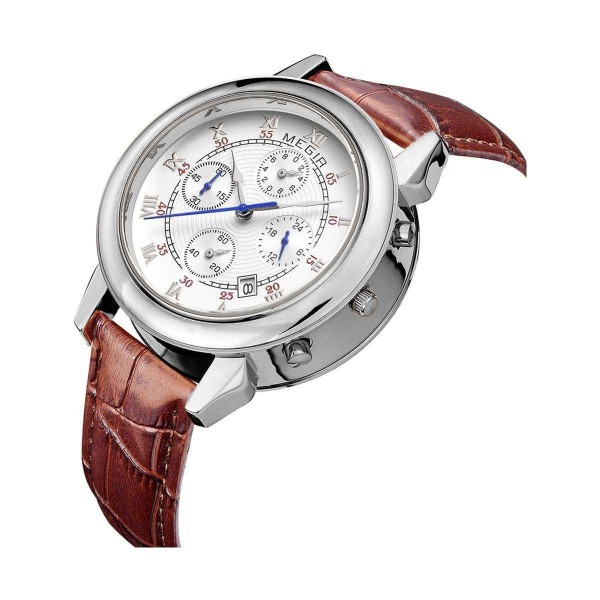 Годинник Megir Silver Brown MG2013 - 3487770