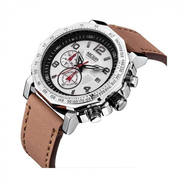 Годинник Megir Silver Brown MG2048 - 3487774