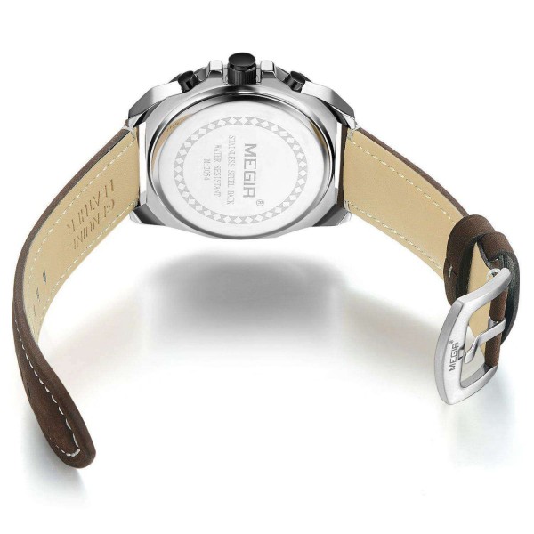 Годинник Megir Silver Brown MG2054 - 3487775
