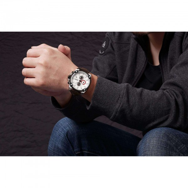 Годинник Megir Silver Brown MG2054 - 3487775