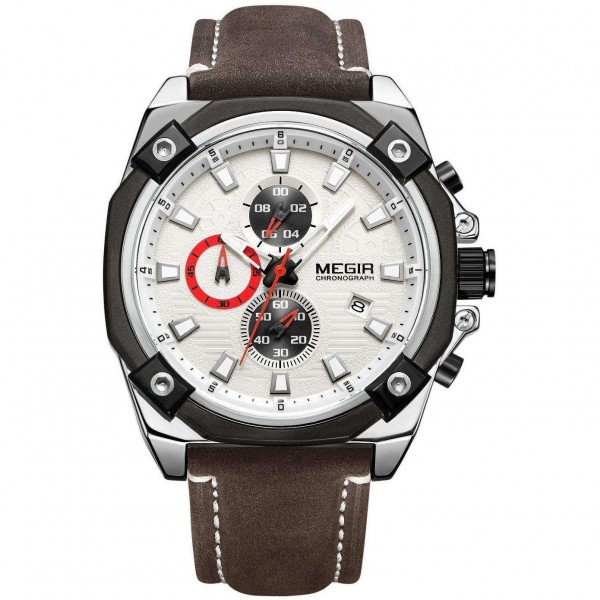 Годинник Megir Silver Brown MG2054 - 3487775