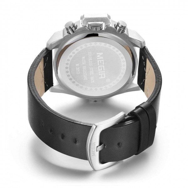 Годинник Megir Silver Black MG2052 - 3487776