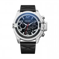 Годинник Megir Silver Black MG2052