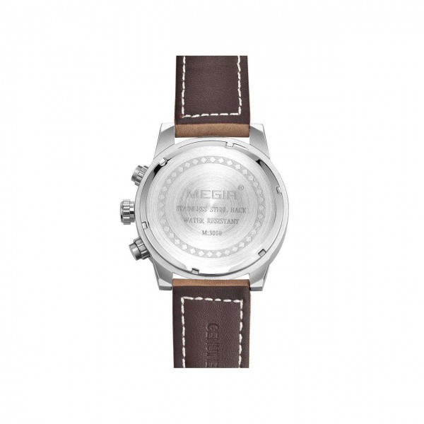 Годинник Megir Silver White Brown MG3010 - 3487785