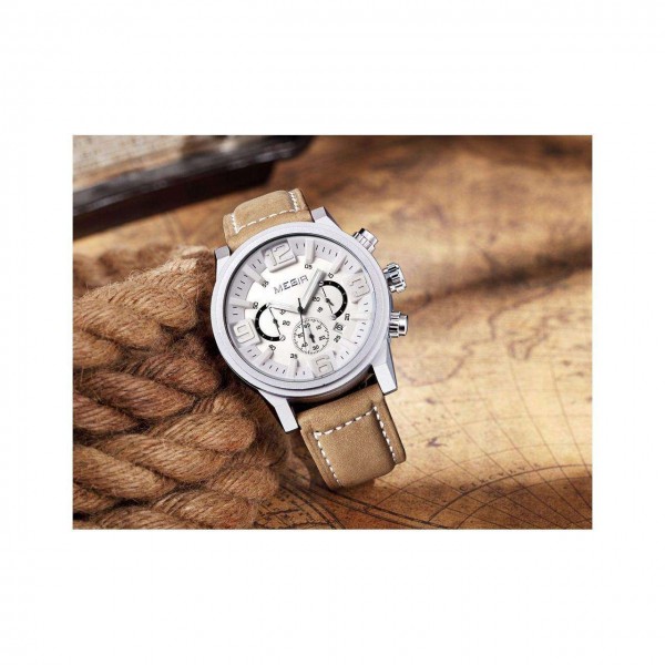 Годинник Megir Silver White Brown MG3010 - 3487785